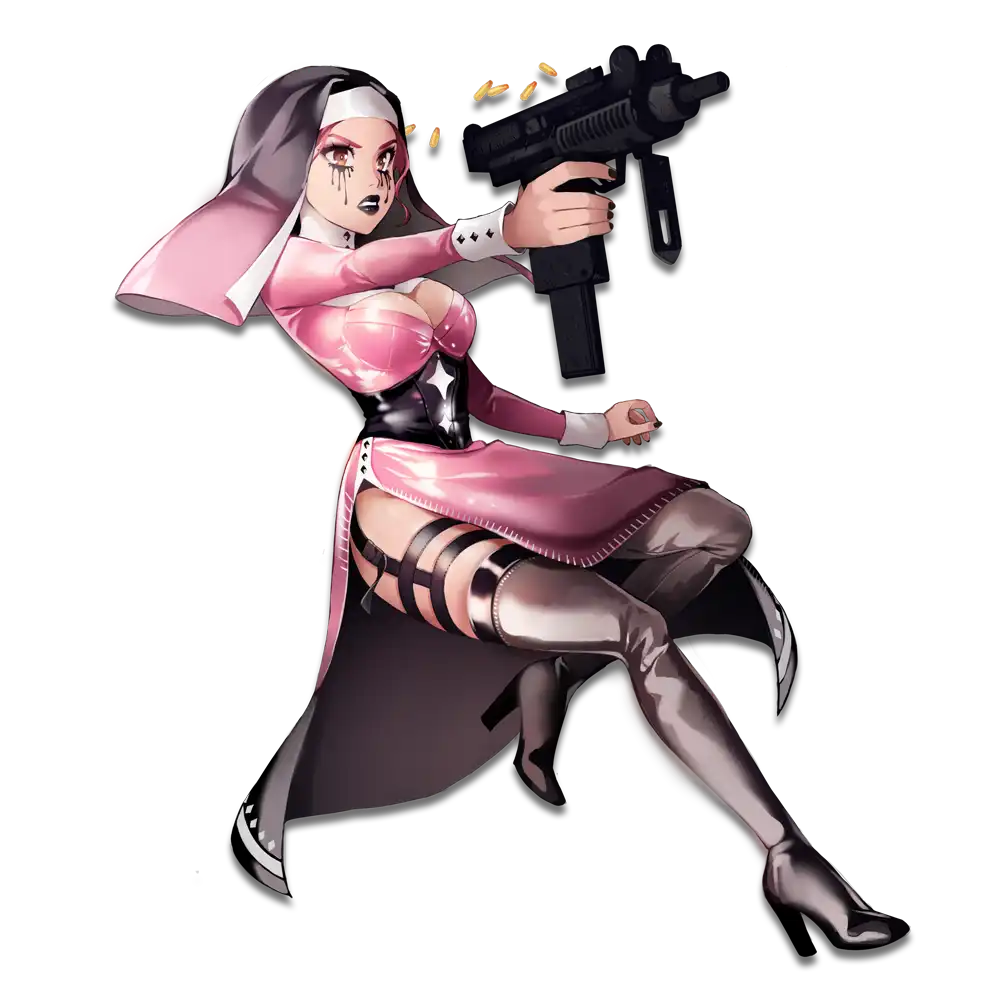 Nun With A Gun - Decal