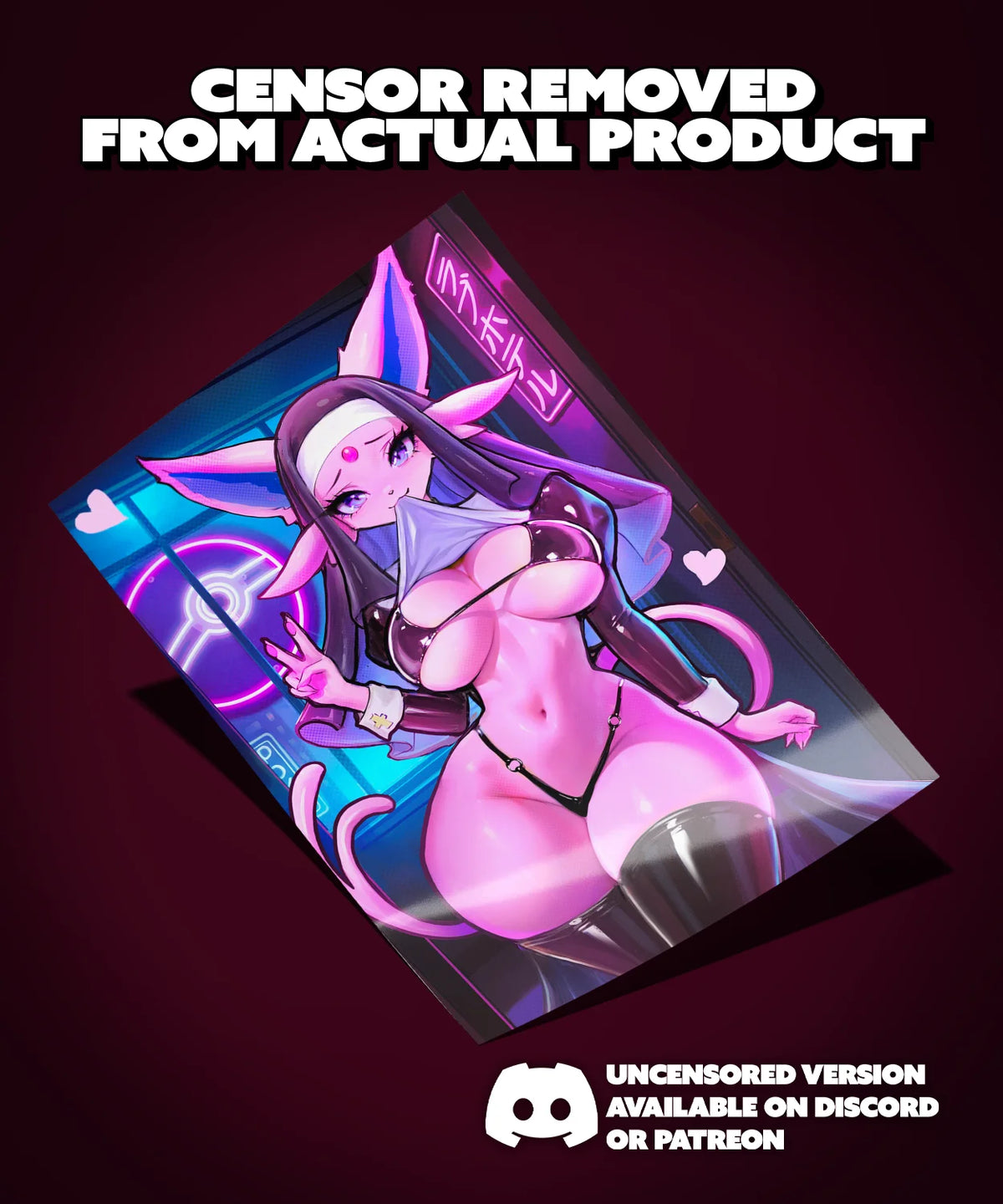 Espeon Nun - Poster [Amorettefur]