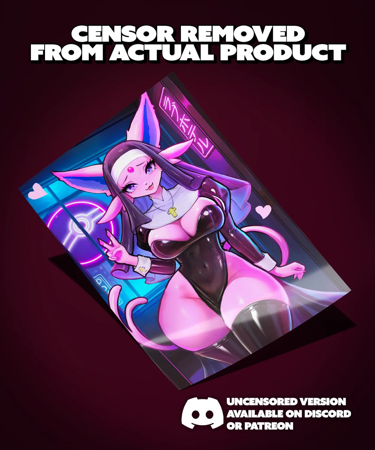 Espeon Nun - Poster [Amorettefur]
